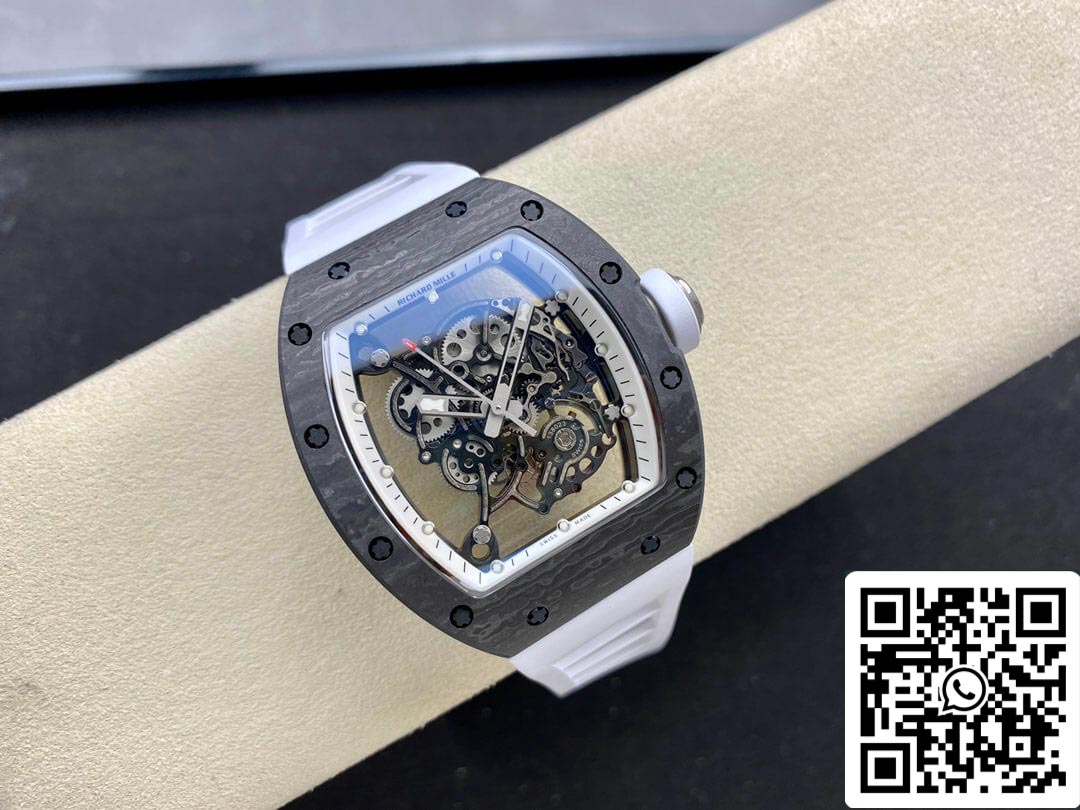 Richard Mille RM-055 1:1 edizione migliore BBR Fabbrica Bianco cinturino