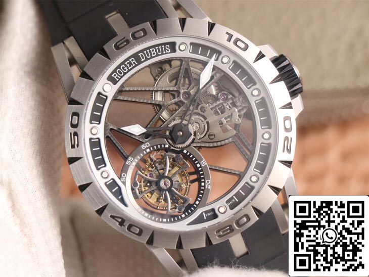 Roger Dubuis Excalibur Spidr RDDBEX0479 1:1 edizione migliore JB Fabbrica Tourbillon Black cinturino