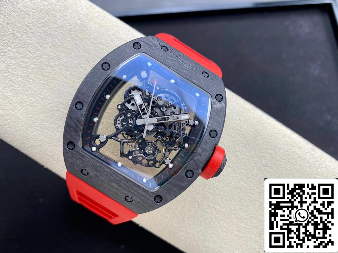 Richard Mille RM-055 1:1 edizione migliore BBR Fabbrica Red cinturino
