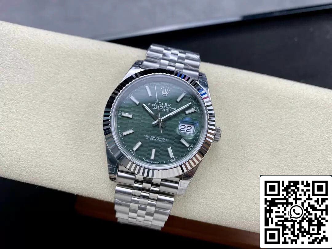 Rolex Datejust M126334-0030 41MM 1:1 edizione migliore VS Fabbrica quadrante verde