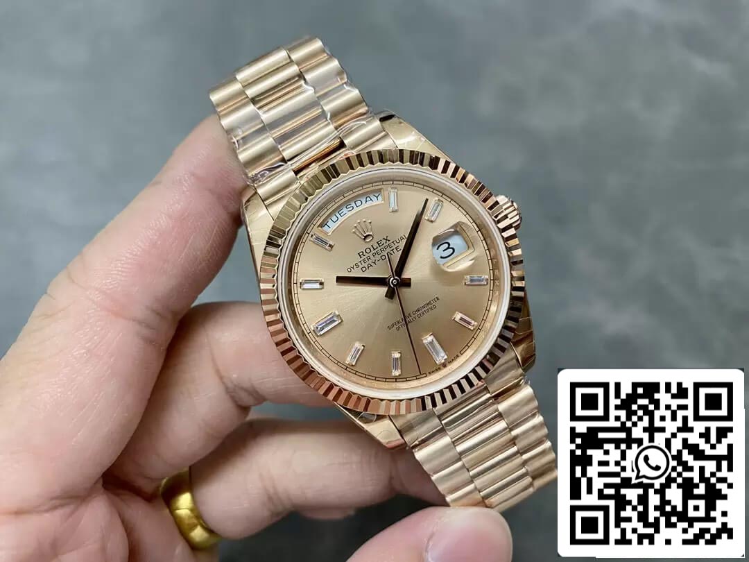 Rolex Day Date M228235-0004 1:1 edición migliore GM Fabbrica Oro quadrante V2 Diamond quadrante