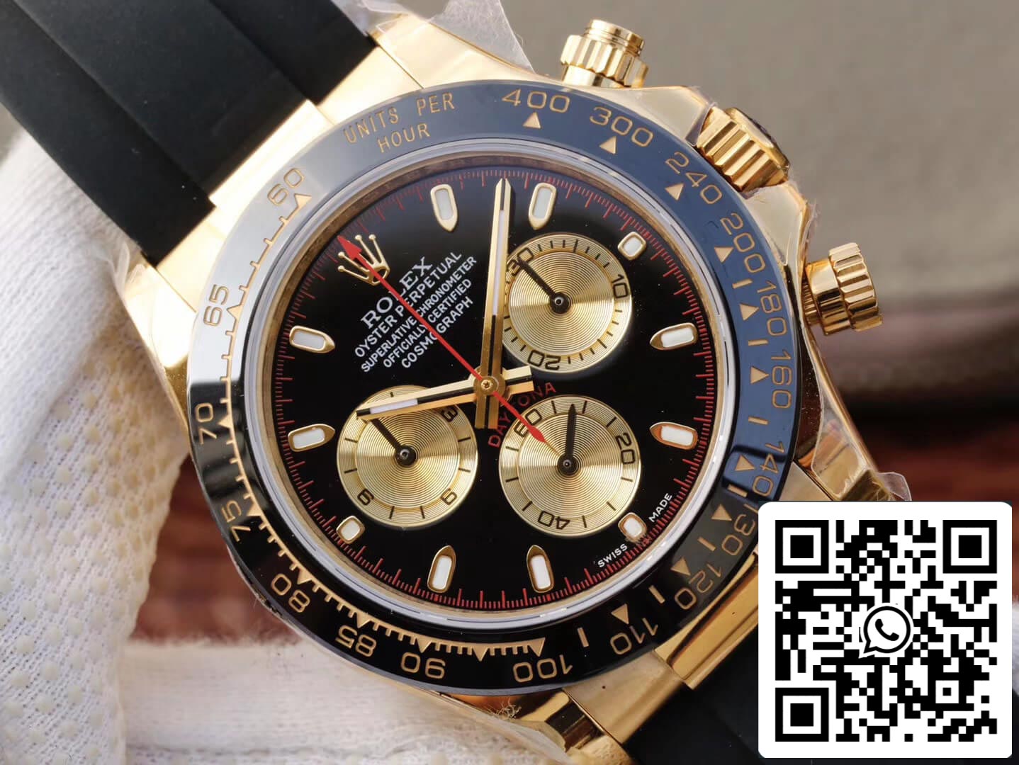 Rolex Daytona Cosmograph M116518ln-0047 1:1 edizione melhor JH Fabbrica Cronógrafo em ouro amarelo