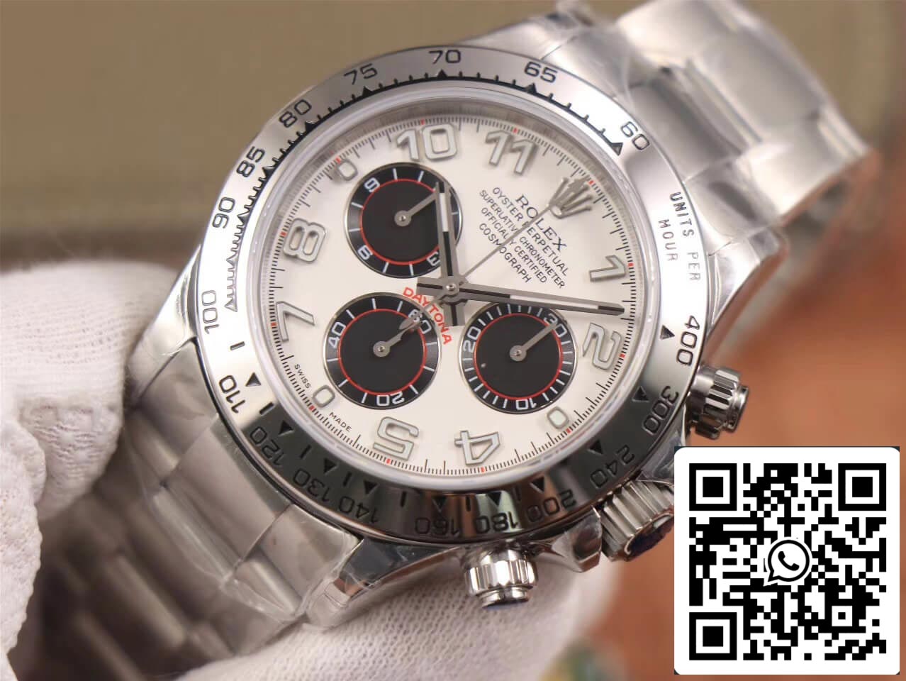 Rolex Daytona Cosmograph 116509 1:1 edição melhor JH Fabbrica ouro branco 18K