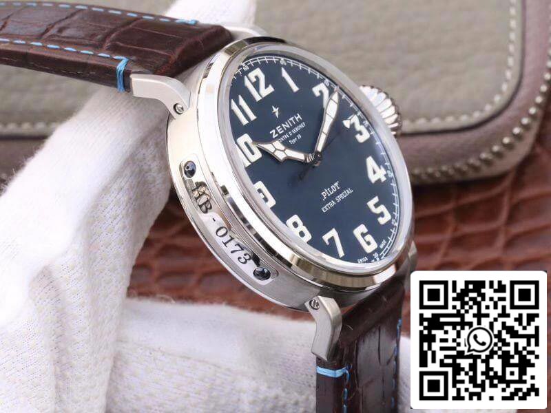 Zenith Pilot Type 20 Extra Special XF Fabbrica 1:1 Best Edition Swiss ETA2824 Esfera y agujas azules superluminosas