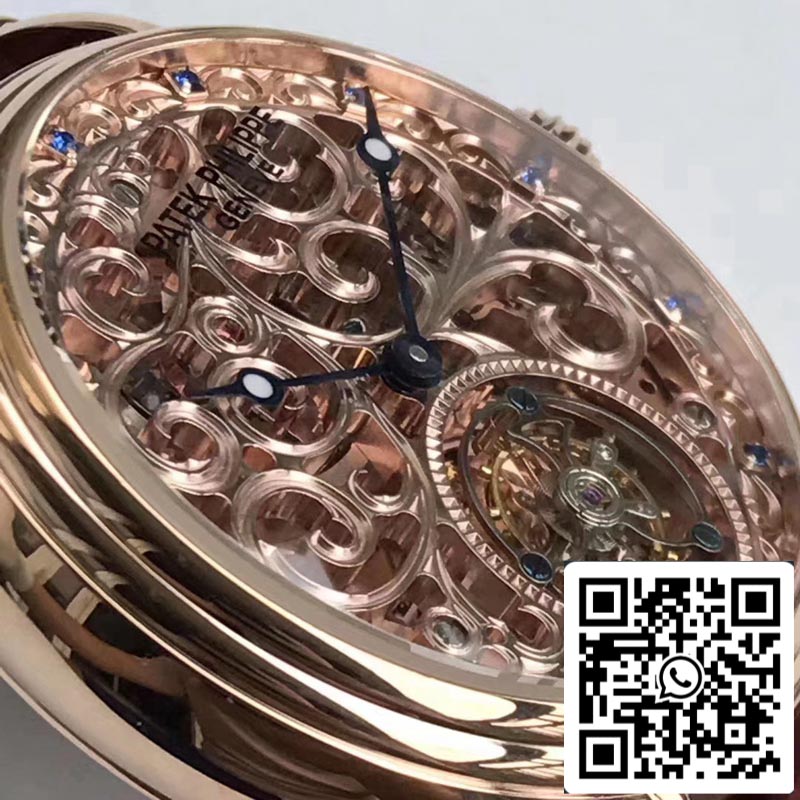 Patek Philippe Tourbillon Sapphire 1:1 Best Edition Rose Gold Swiss Tourbillon