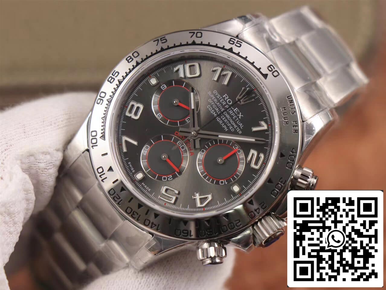 Rolex Daytona Cosmograph 116509 1:1 edição melhor JH Fabbrica mostrador preto