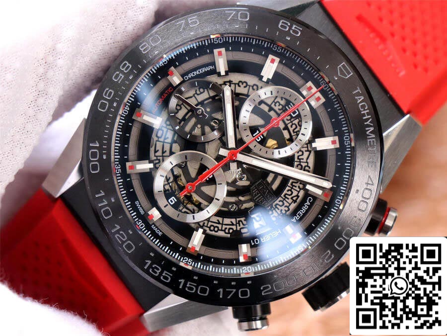 TAG Heuer Carrera CAR2A1Z.FT6050 1:1 Best Edition XF Fabbrica Red Rubber cinturino