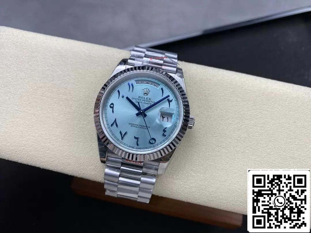 Rolex Day Date M228236 1:1 edizione migliore GM Fabbrica V2 Middle Eastern quadrante blu