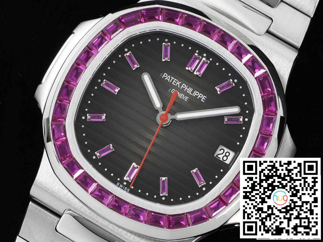 Patek Philippe Nautilus 5711 1:1 edição melhor GR Fabbrica quadrante preto com diamantes