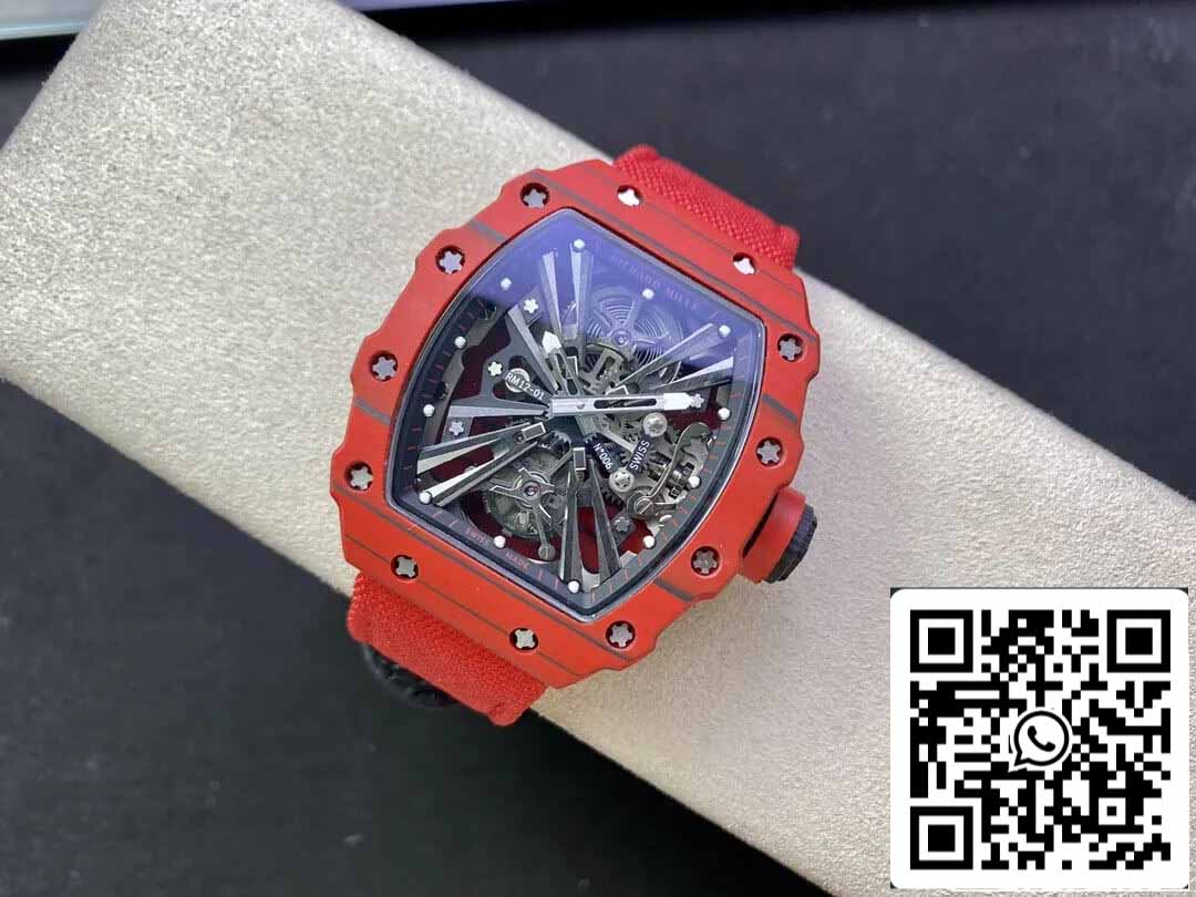 Richard Mille RM12-01 Tourbillon 1:1 Best Edition RM Fabbrica Red Carbon Fiber Case