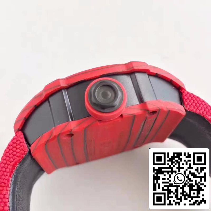 Richard Mille RM27-03 KV Fabbrica 1:1 Best Edition Swiss ETA9015 Carbono forjado rojo