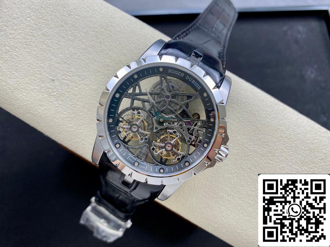 Roger Dubuis Excalibur RDDBEX0396 1:1 edizione migliore YS Fabbrica Skeleton Double Tourbillon Dial