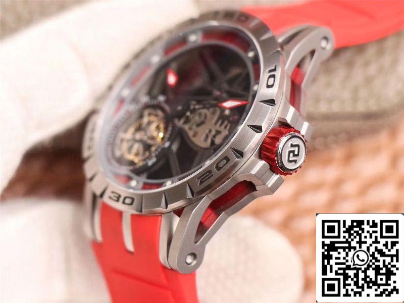 Roger Dubuis Excalibur Spider RDDBEX0572 Hollow Flight Tourbillon 1:1 edizione migliore JB Fabbrica Red cinturino Swiss RD505SQ