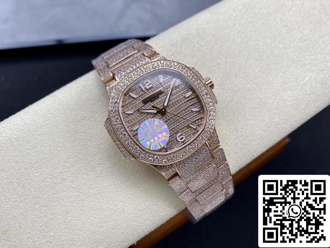 Patek Philippe Aquanaut 7118/1450R-001 1:1 edizione migliore GR Fabbrica Oro Diamond quadrante