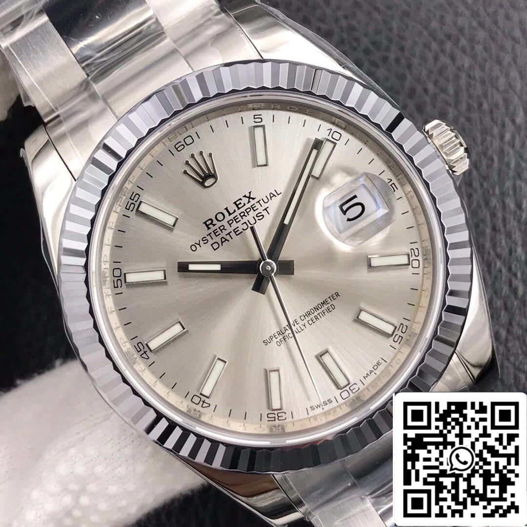 Rolex Datejust M126334-0003 1:1 edizione migliore VS Fabbrica quadrante argento