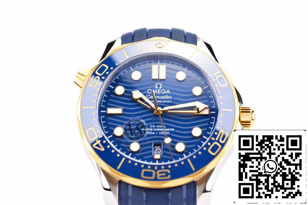 Omega Seamaster Diver 300M 210.22.42.20.03.001 1:1 edição melhor VS Fabbrica Gomma cinturino