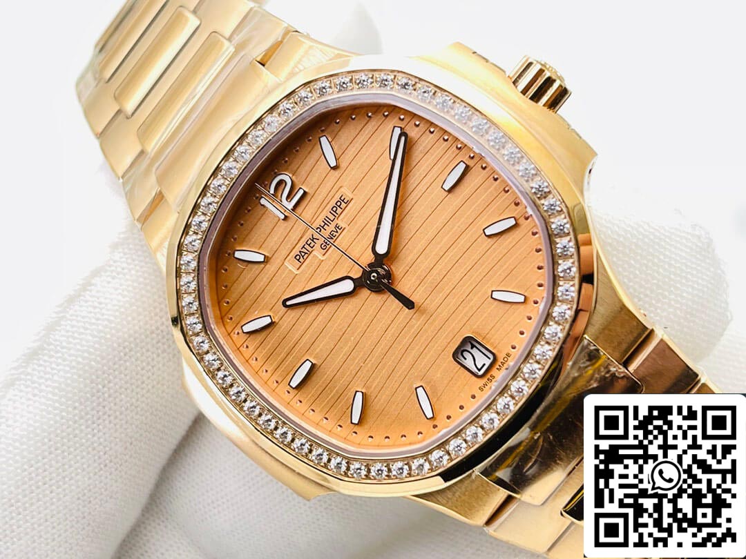 Patek Philippe Nautilus Ladies 7118/1200R-010 1:1 edizione migliore 3K Fabbrica Rosa Oro