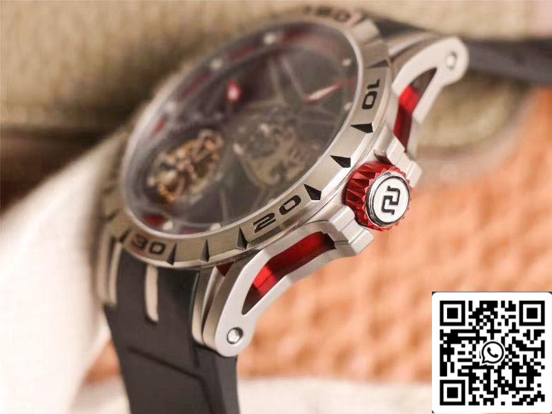 Roger Dubuis Excalibur Spidr (king series) RDDBEX0622 Tourbillon JB Fabbrica 1:1 edizione migliore red skeleton dial Swiss RD505SQ