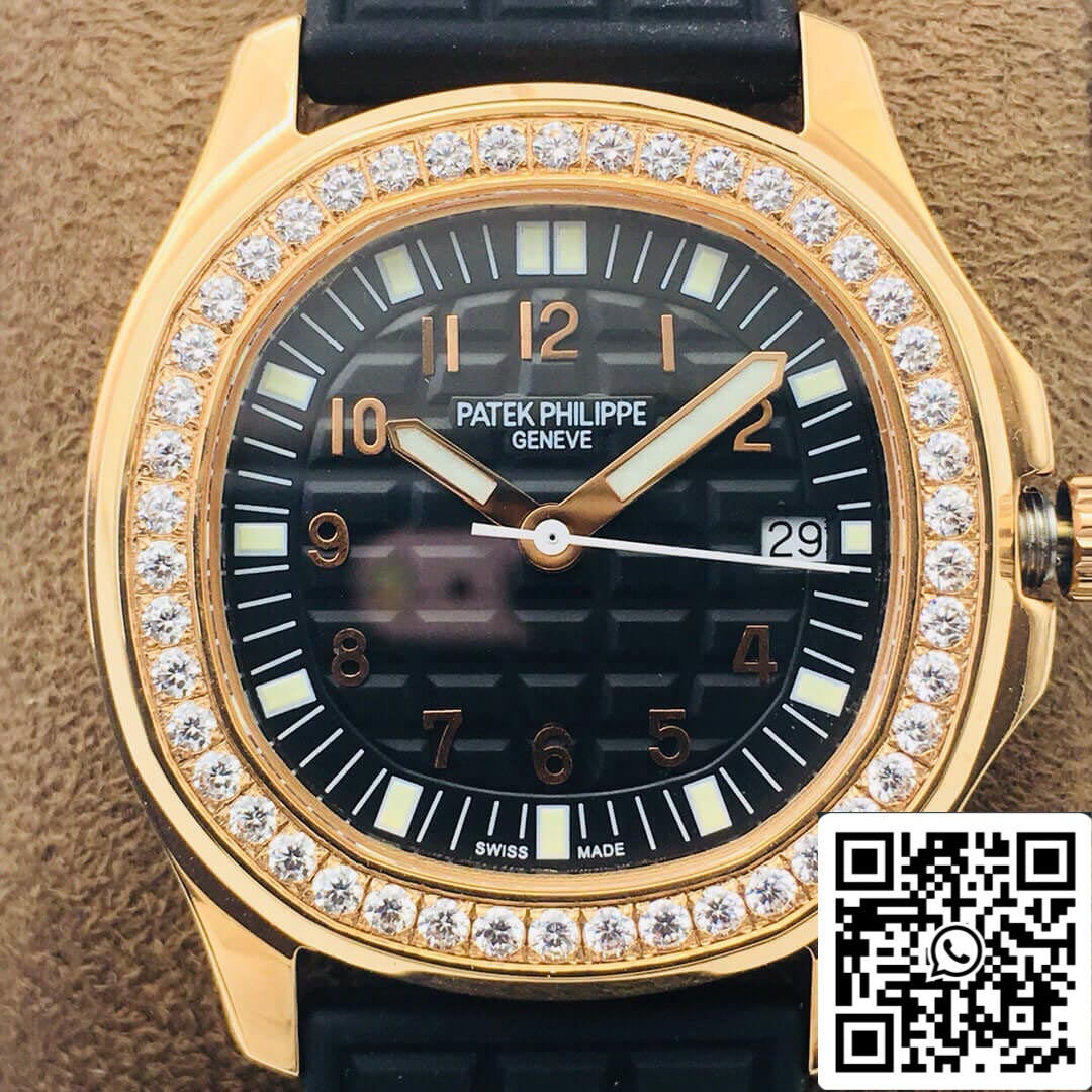Patek Philippe Aquanaut 5067A Quartz movimento 1:1 Best Edition PPF Fabbrica Rose Gold Black Dial