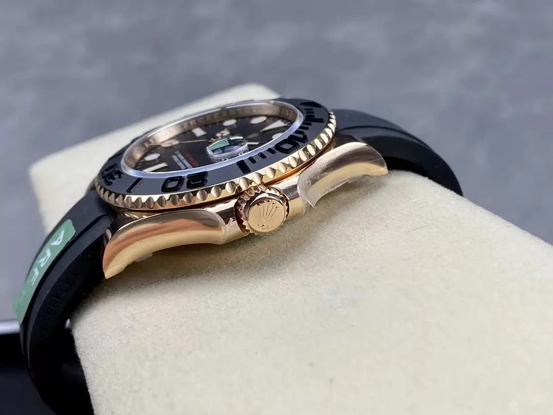 Rolex Yacht-Master 40 quadrante nero Rosa Oro  M126655-0002  1:1 edizione migliore AR Fabbrica Counterweight Versione