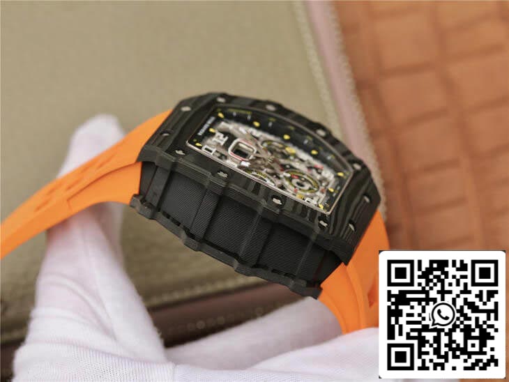 Richard Mille RM11-03 1:1 Best Edition KV Fabbrica Carbon Fiber Orange cinturino