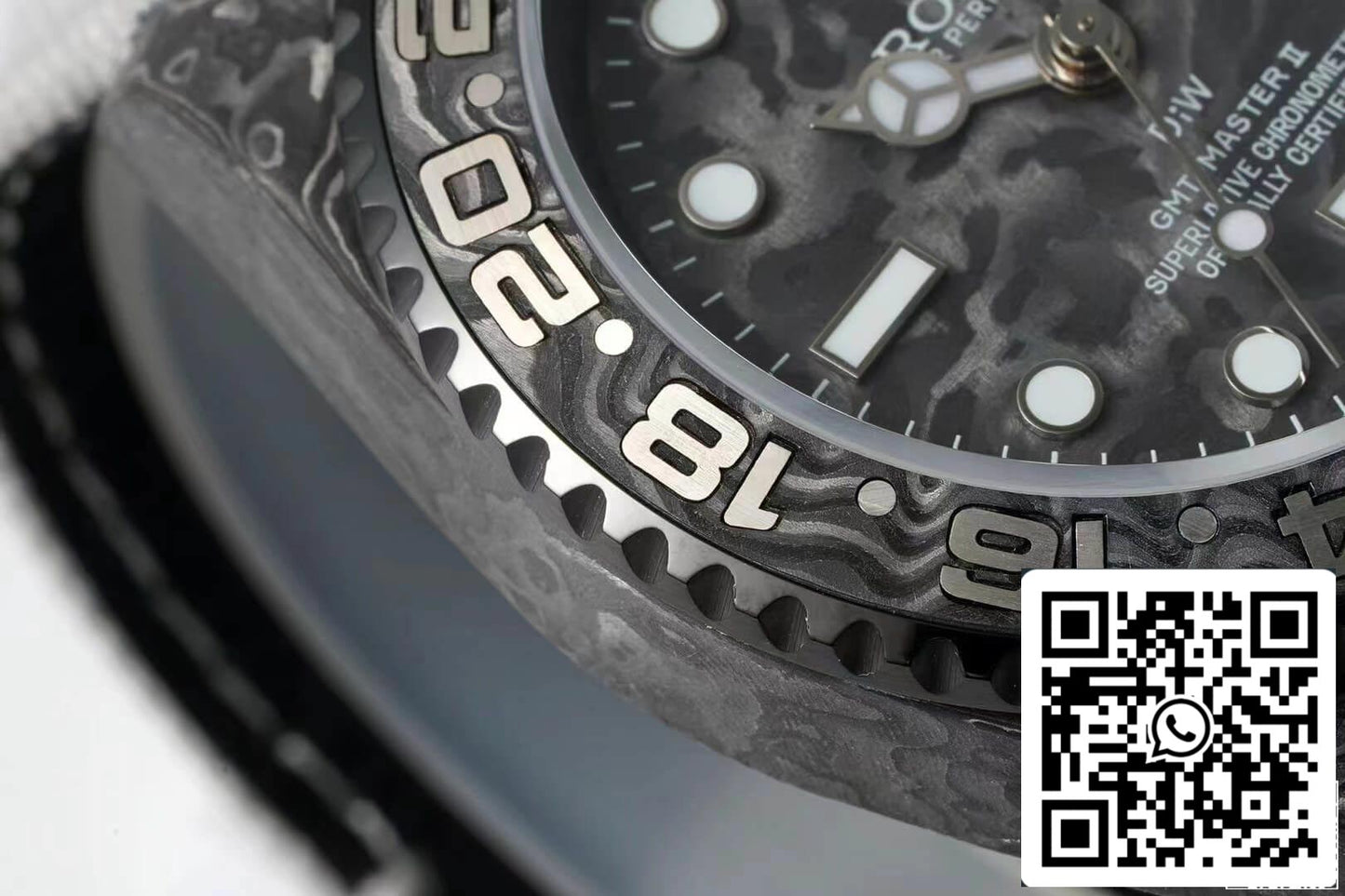 Rolex GMT-MASTER II Diw 1:1 edizione migliore fibra di carbonio Fabric cinturino