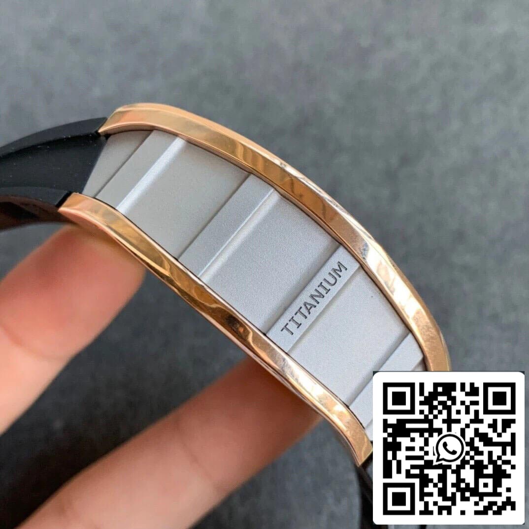 Richard Mille RM11 1:1 Best Edition KV Fabbrica Rose Gold Black cinturino
