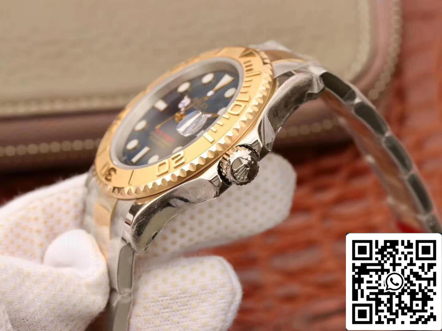 Rolex Yacht-Master 40mm 16623 1:1 edizione migliore Swiss ETA2836 Oro Wrapped quadrante blu