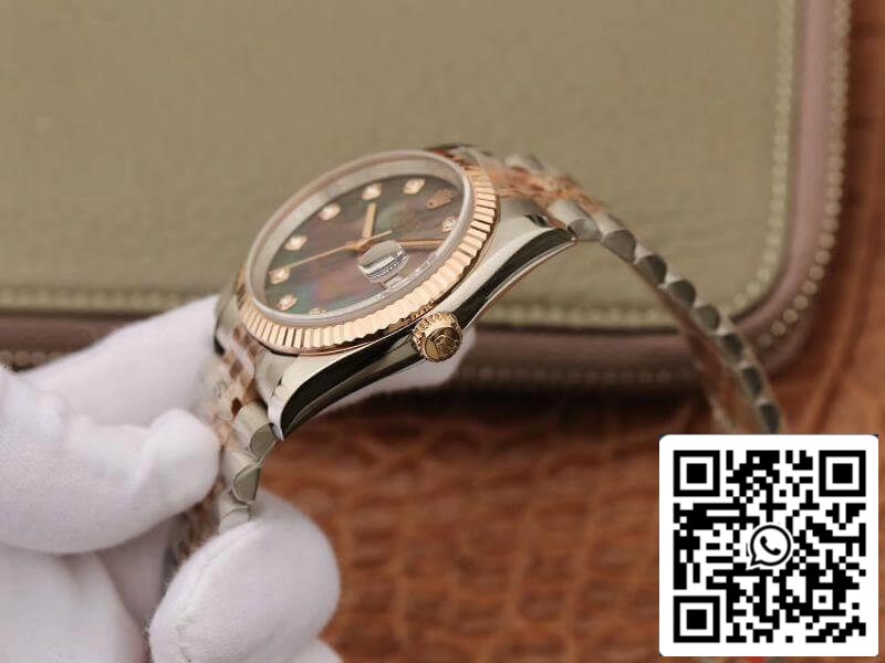 Rolex Datejust  36mm GM Fabbrica 1:1 edizione migliore Gray quadrante Diamond Markers 18K Oro Wrapped Swiss ETA3135