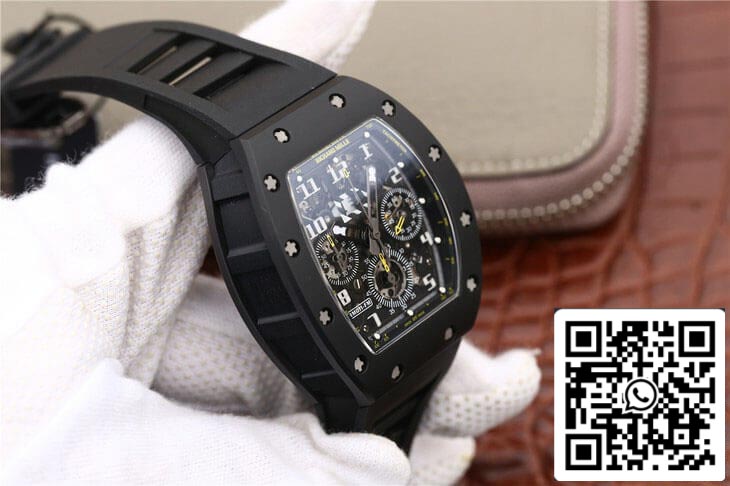 Richard Mille RM-011 1:1 Best Edition KV Fabbrica Black cinturino