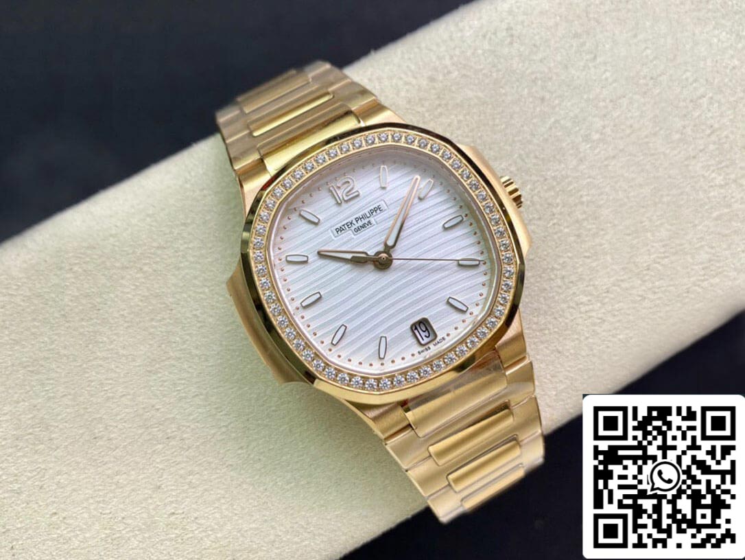 Patek Philippe Nautilus Ladies 7118/1200R-001 1:1 edizione migliore 3K Fabbrica Rosa Oro