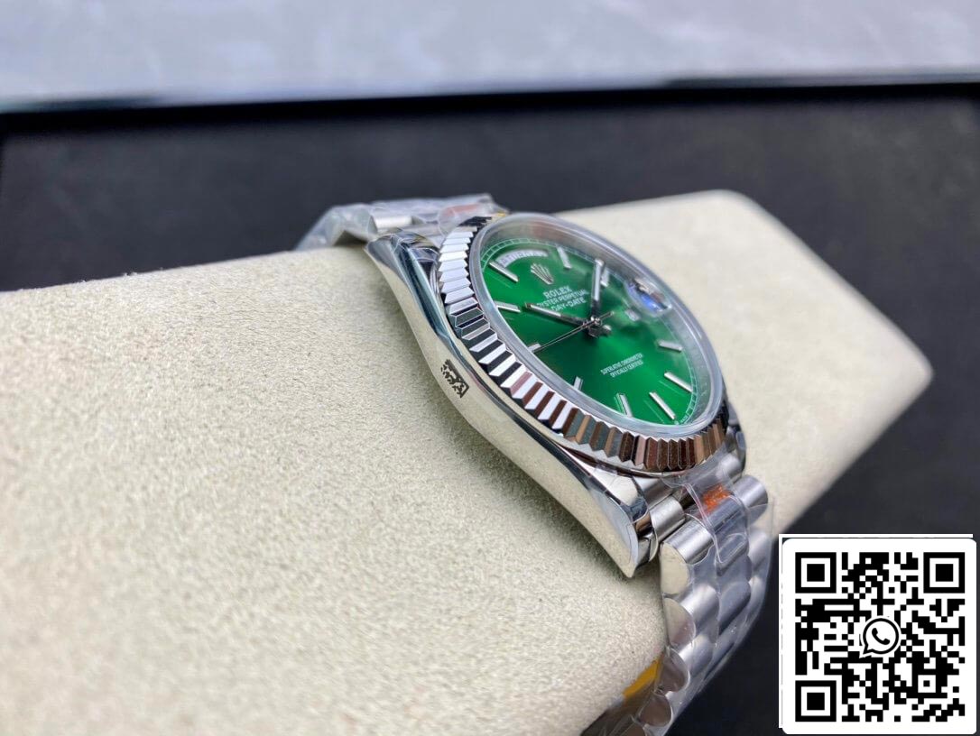 Rolex Day Date 40MM 1:1 edição melhor GM Fabbrica quadrante verde