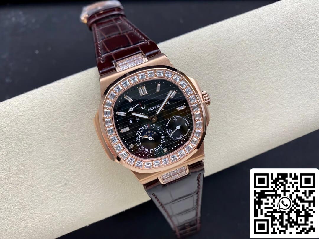 Patek Philippe Nautilus 5724R-001 1:1 edizione migliore GR Fabbrica quadrante nero