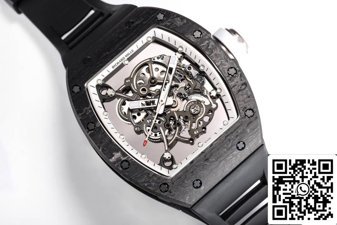 Richard Mille RM055 NTPT 1:1 edizione migliore BBR Fabbrica Nero cinturino