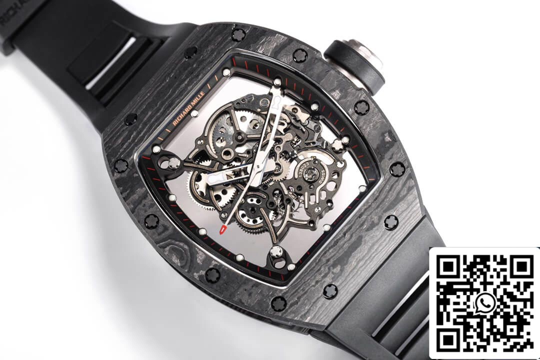 Richard Mille RM055 NTPT 1:1 edizione migliore BBR Fabbrica Nero fibra di carbonio quadrante