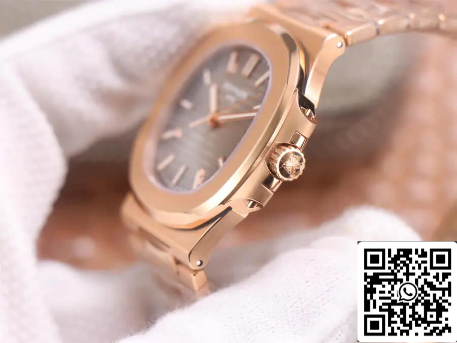 Patek Philippe Nautilus 5711/1R-001 1:1 Best Edition PPF Fabbrica V4 Rose Gold Brown Dial Swiss ETA324