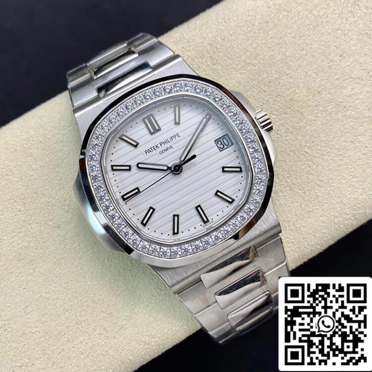 Patek Philippe Nautilus 5713/1G-010 1:1 Best Edition PPF Fabbrica V4 White Dial Swiss ETA324