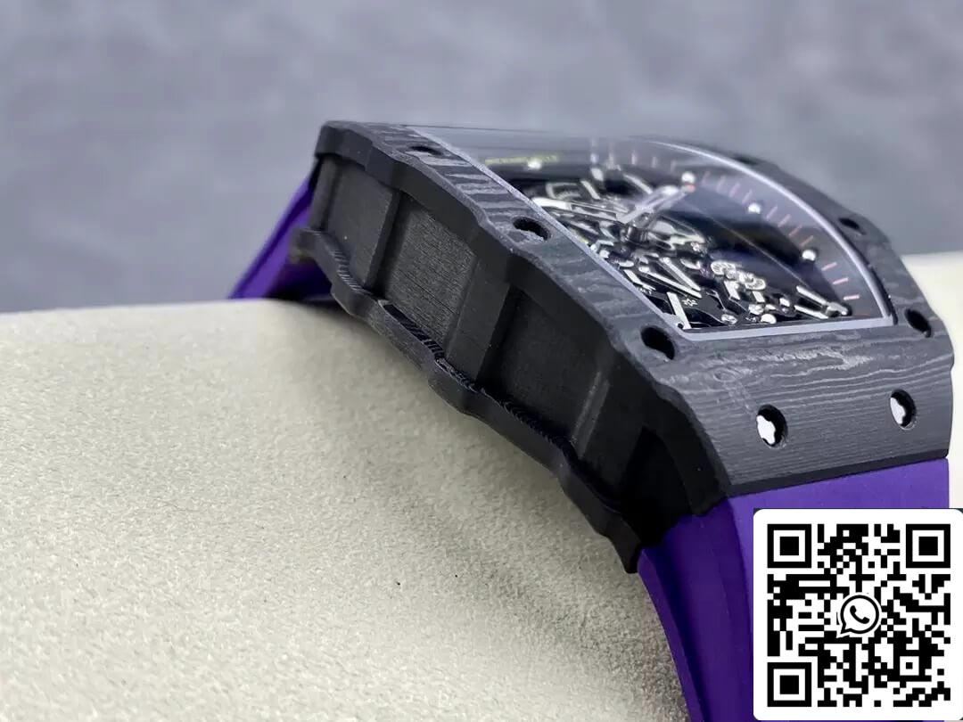 Richard Mille RM35-02 1:1 Best Edition T+ Fabbrica NTPT Carbon Fiber Purple cinturino