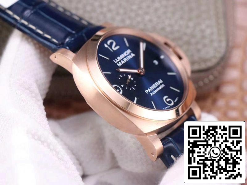 Panerai Luminor Marina Goldtech PAM01112 1:1 edizione migliore VS Fabbrica quadrante blu Swiss P9010