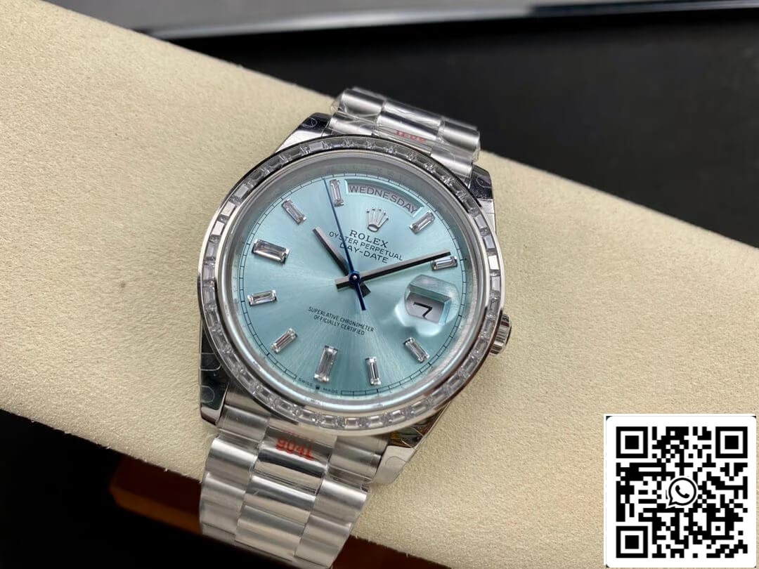 Rolex Day Date M228396TBR-0002 1:1 edição melhor GM Fabbrica Ice quadrante azul