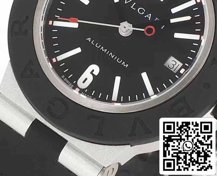Bvlgari Aluminio 103445 1:1 edizione migliore BV Fabbrica quadrante nero