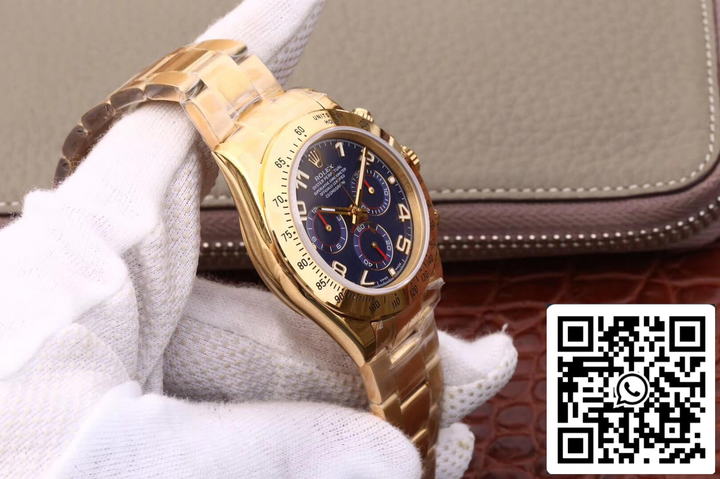 Rolex Daytona Cosmograph 116528 1:1 edição melhor JH Fabbrica mostrador amarelo ouro azul