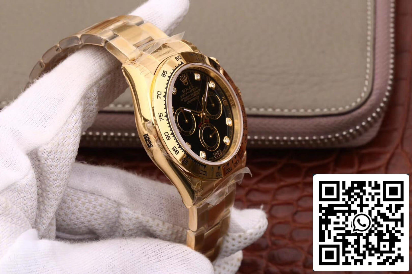 Rolex Daytona Cosmograph M116508-0008 1:1 edição melhor JH Fabbrica mostrador em ouro amarelo e diamantes