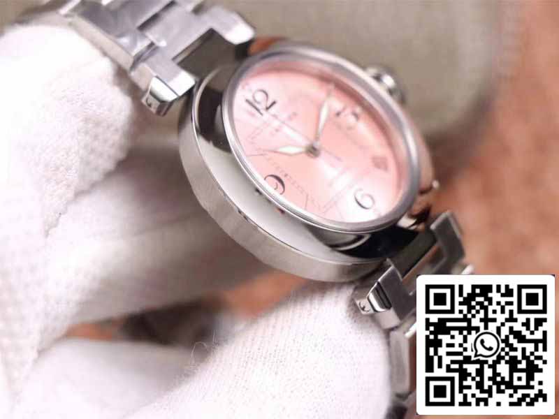 Cartier Pasha W31075M7 1:1 Best Edition V9 Fabbrica Pink Dial Swiss Cal.049