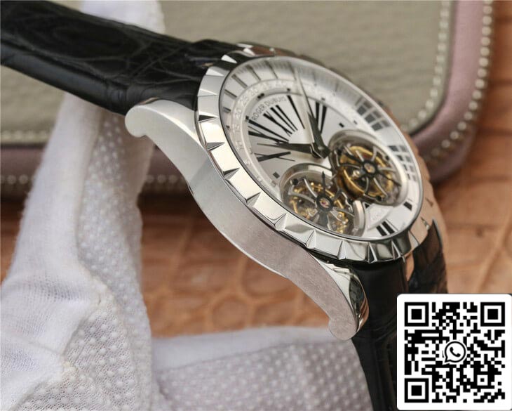Roger Dubuis Excalibur RDDBEX0250 1:1 edizione migliore JB Fabbrica Tourbillon White Dial