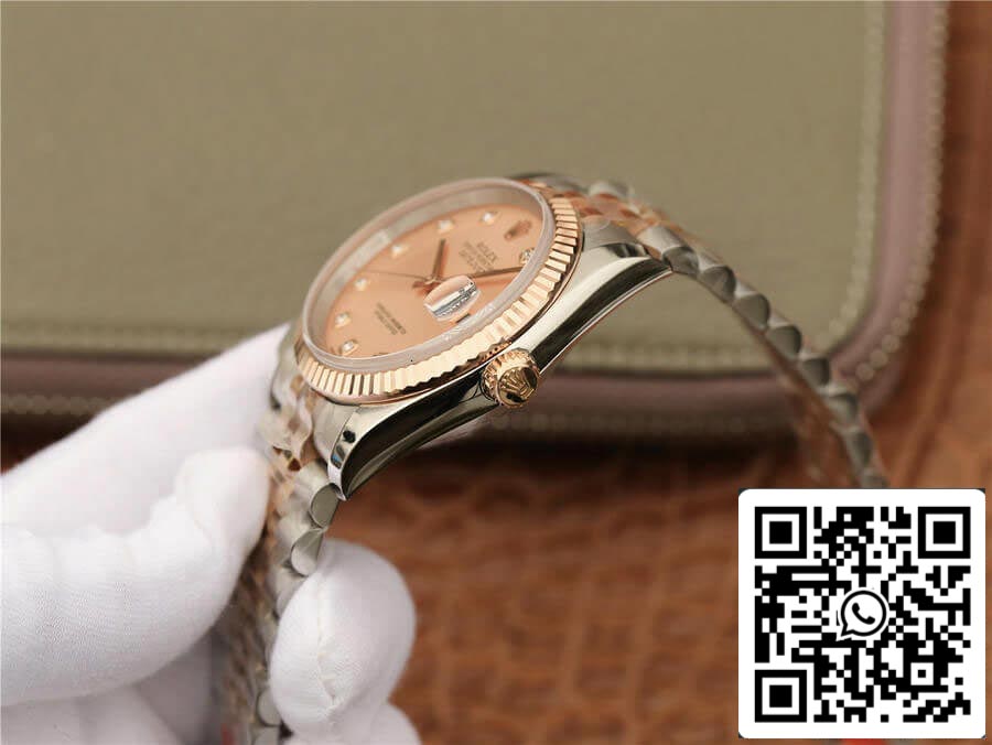 Rolex Datejust 116231 36MM 1:1 edizione migliore GM Fabbrica Diamond-set Rosa cuadrante