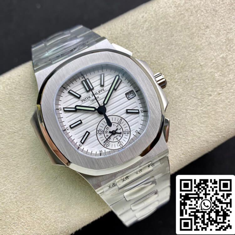 Patek Philippe Nautilus 5980/1A-019 1:1 edizione migliore 3K Fabbrica V2 quadrante bianco