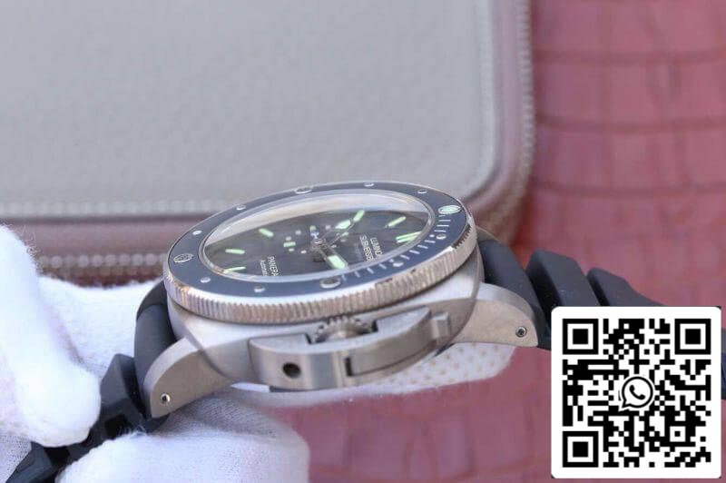 Panerai Luminor Submersible PAM389 VS Fabbrica 1:1 edizione migliore Swiss ETA P9000 Nero Gomma cinturino