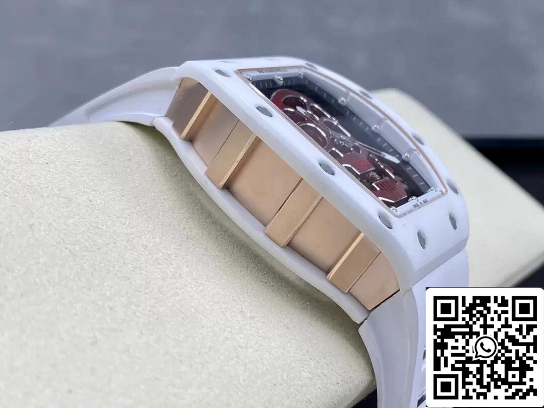 Richard Mille RM52-01 1:1 Best Edition YS Fabbrica Tourbillon Ceramic Case Rubber cinturino