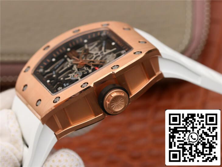 Richard Mille RM035 Americas KV Fabbrica 1:1 Best Edition Rose Gold White cinturino